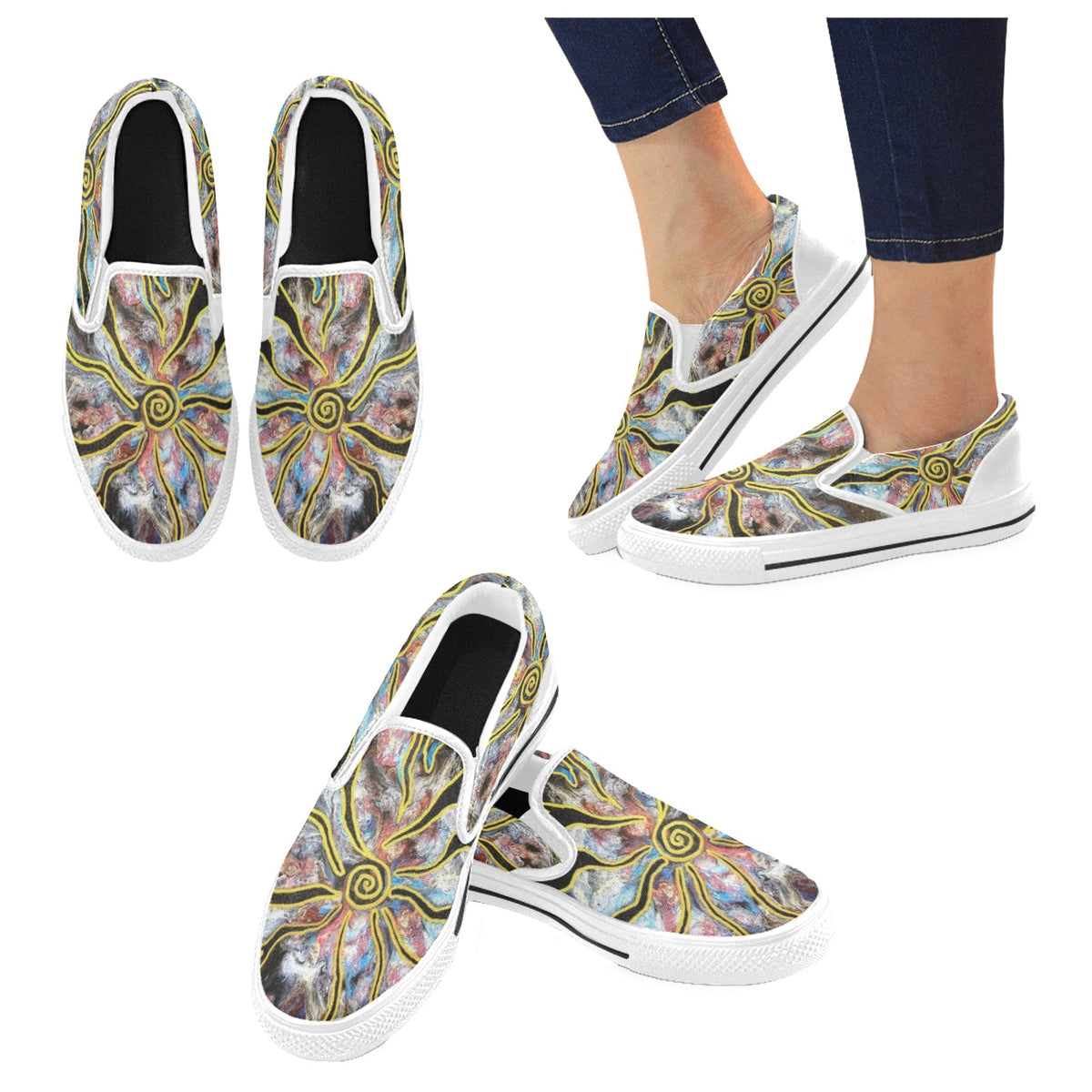 Pieces of Me - Men's Slip-On Canvas Shoes