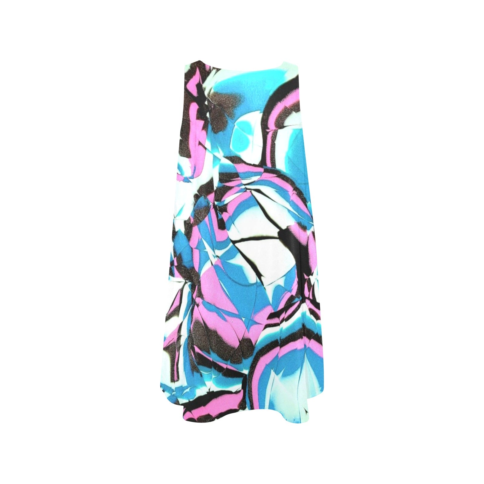 Glow Party - A-Line Dress Sleeveless A-Line Pocket Dress (Model D57)