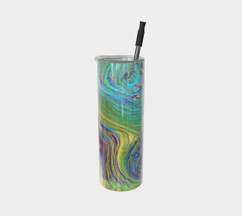Peacock Swirl Stainless Steel Tumbler
