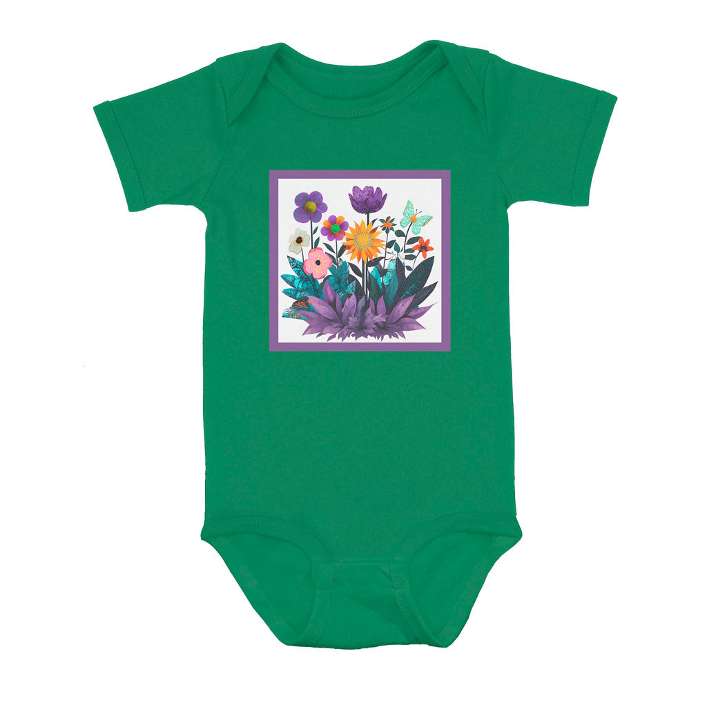 Abstract Purple Garden - Baby Onesie