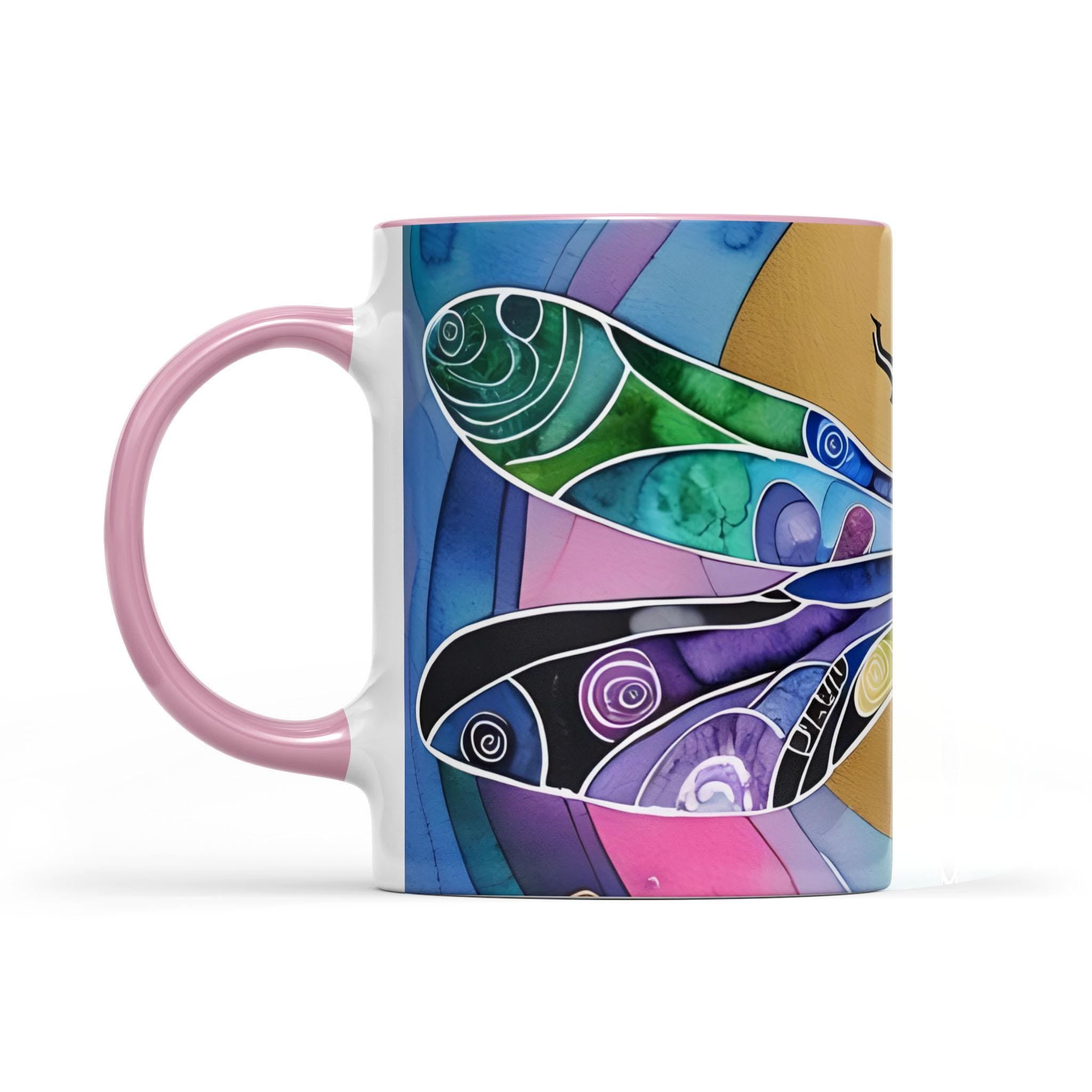 Dragonfly Sun - Accent Edge-to-Edge Mug