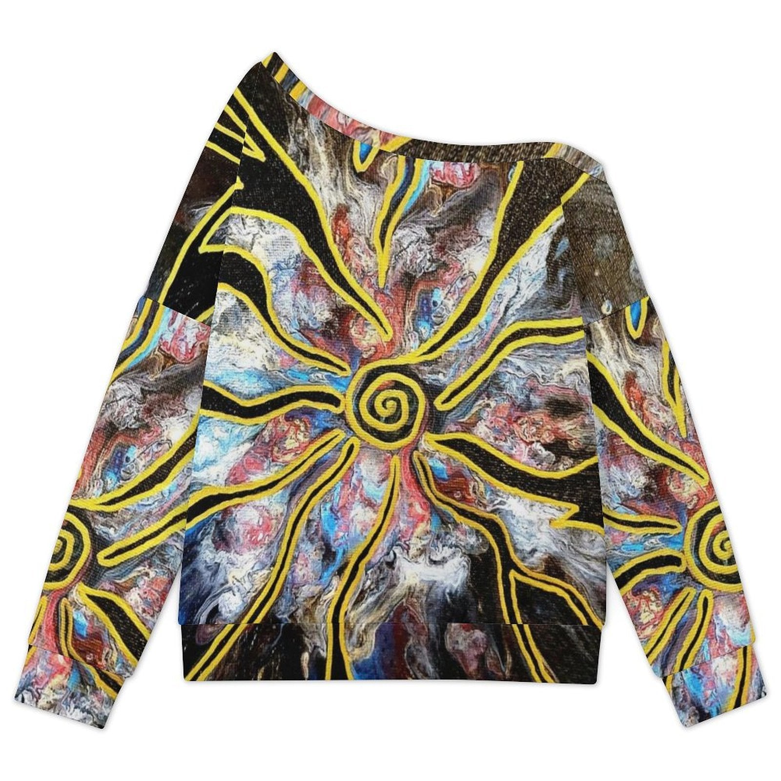 Pieces of Me Women's Off-shoulder Long Sleeve Sweatshirt