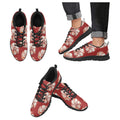 Red Floral - Men's Breathable Running Shoes