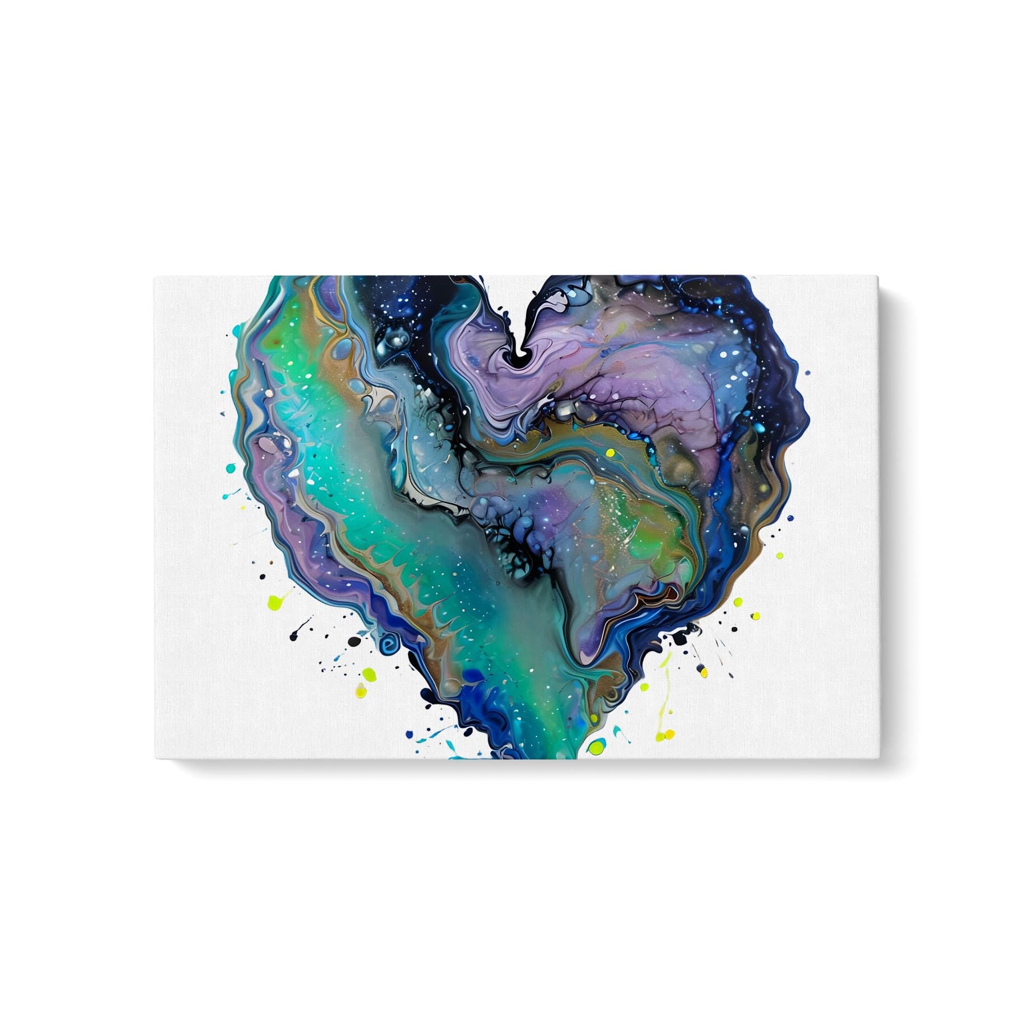 Fluid Art Heart (1) - Standard Matte Canvas (1.25")
