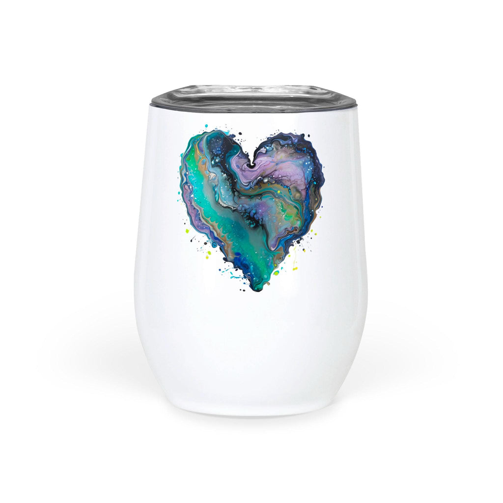 Fluid Art Heart - Wine Tumbler