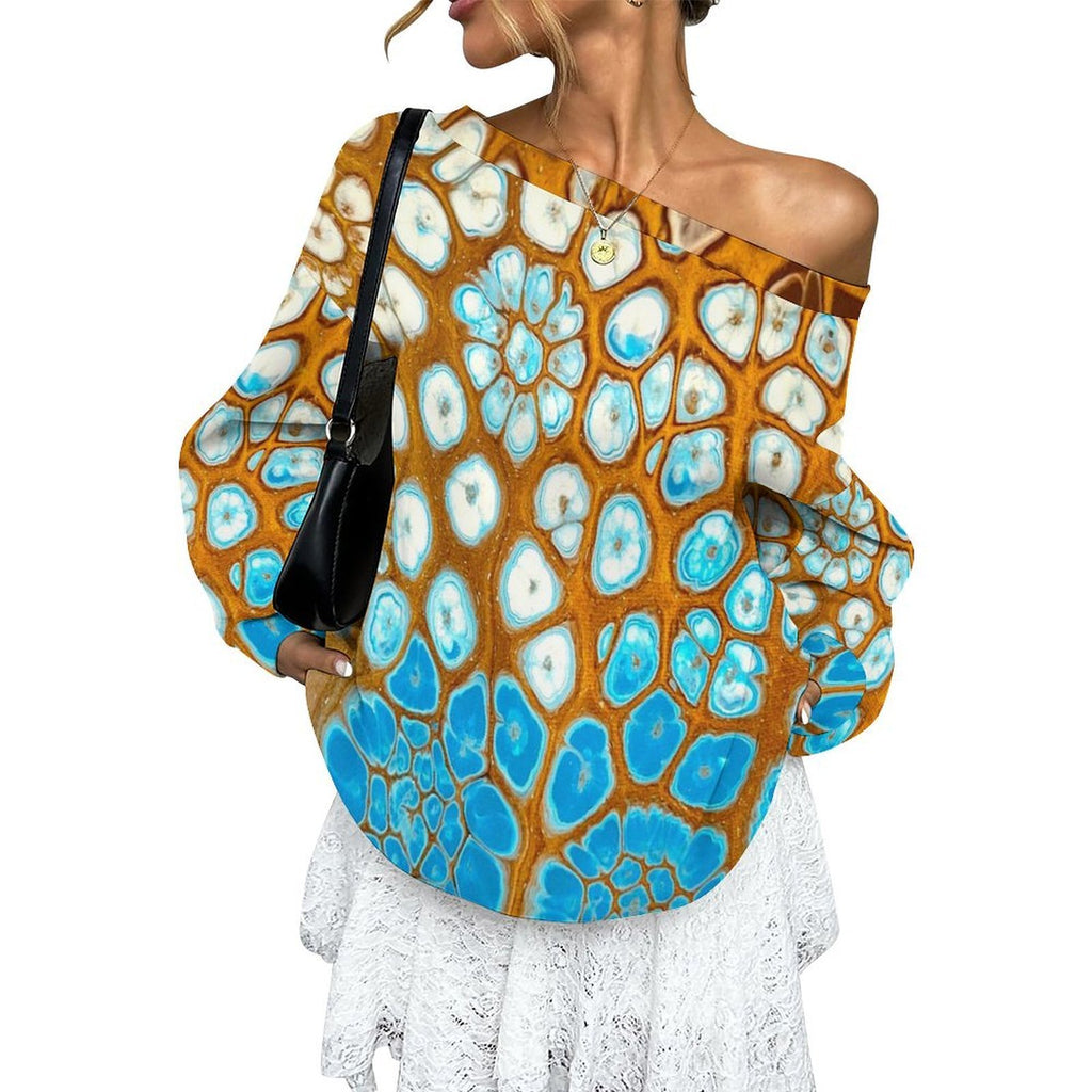 Maui Vibes Women's Off-shoulder Long Sleeve Sweatshirt