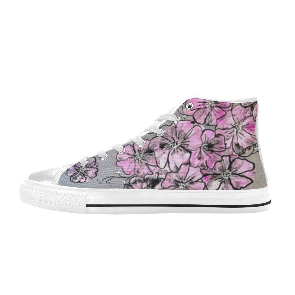 Garden of Hope - Men's Classic High-Top Canvas Shoes