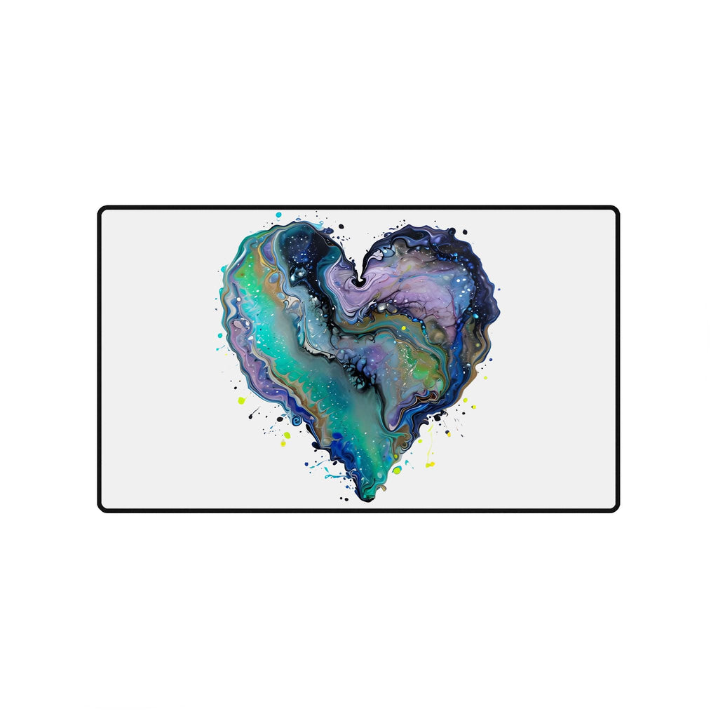 Fluid Art Heart (1) - Desk Mat