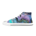 Fluid Art Heart - Women's Classic High-Top Canvas Shoes