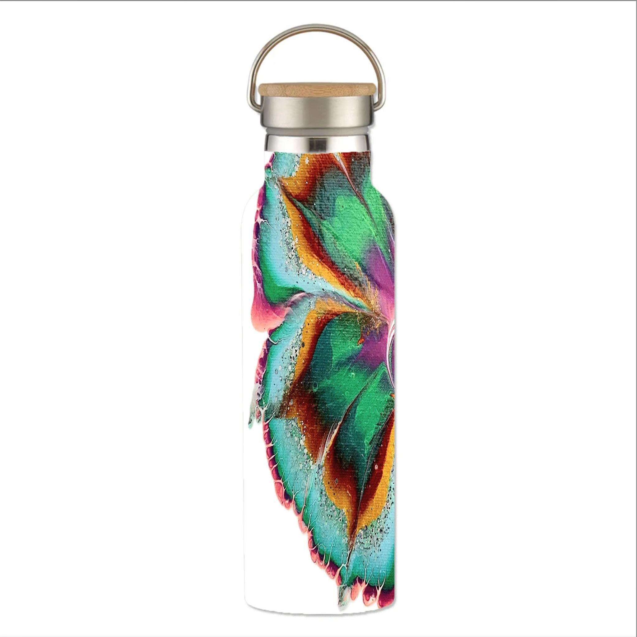 Fairy Flower - Stainless Steel Water Bottle with Bamboo Lid