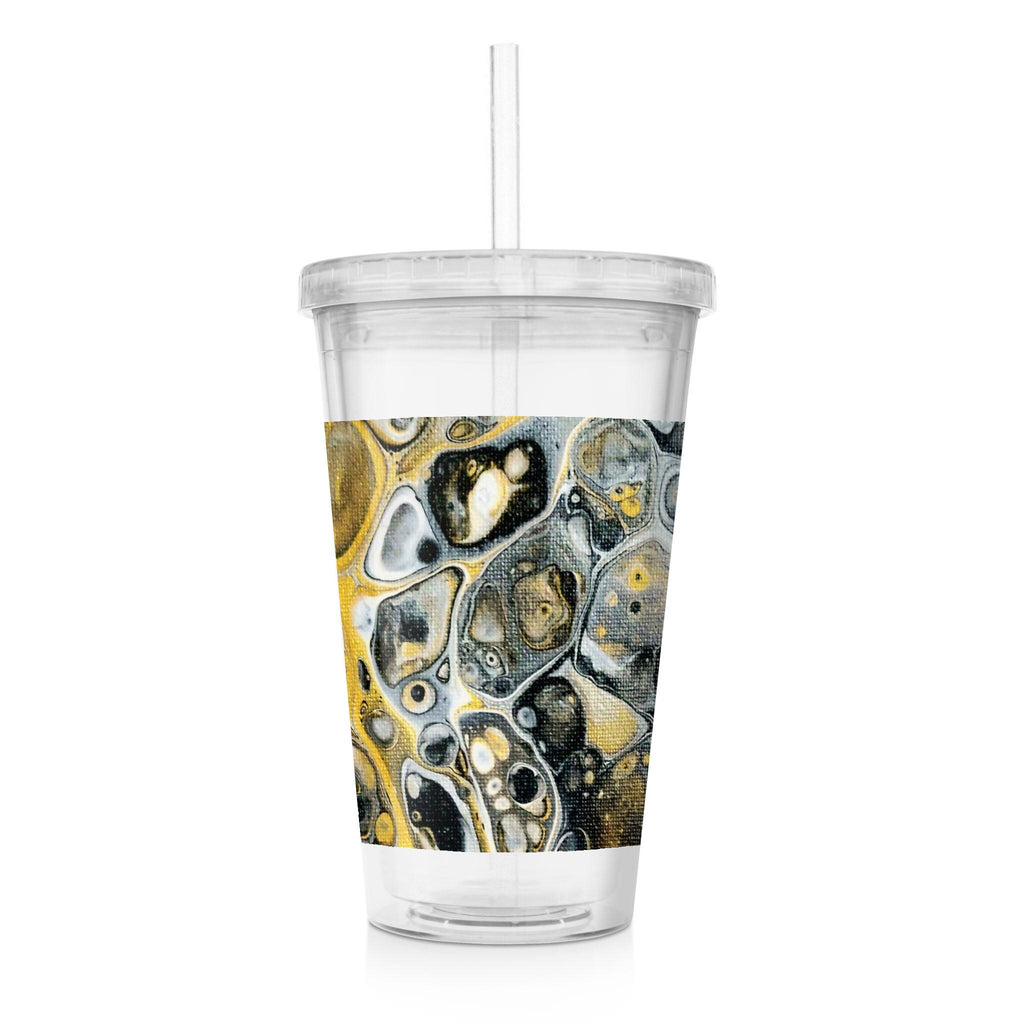 Stone Art - Clear Acrylic Tumbler w/Straw & Lid