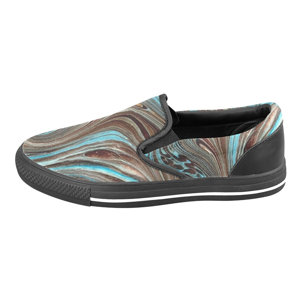 Losing My Marbles - Women's Canvas Slip-Ons
