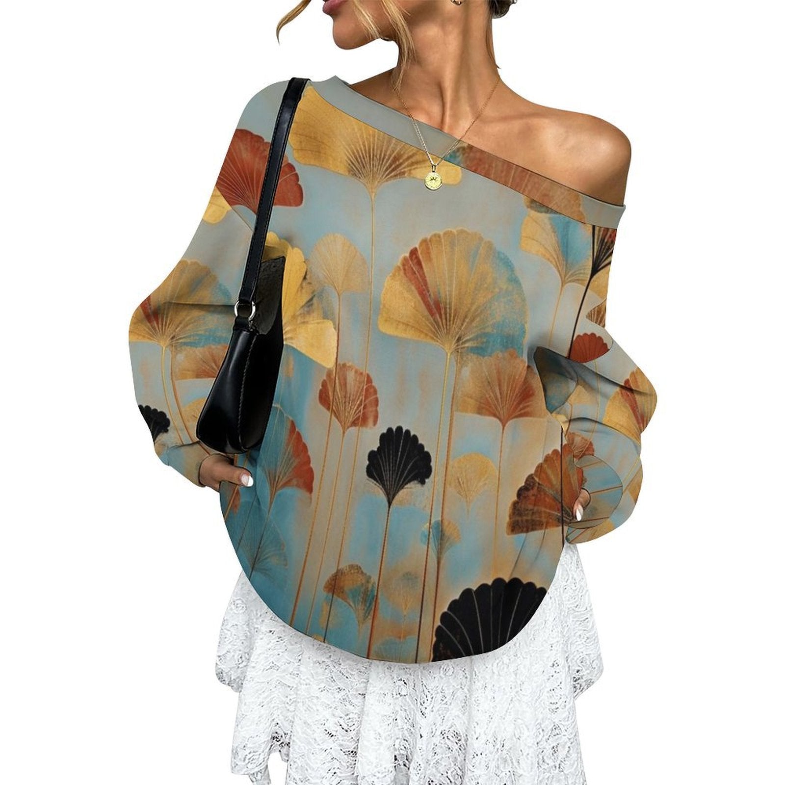 Fan-Tasy Women's Off-shoulder Long Sleeve Sweatshirt