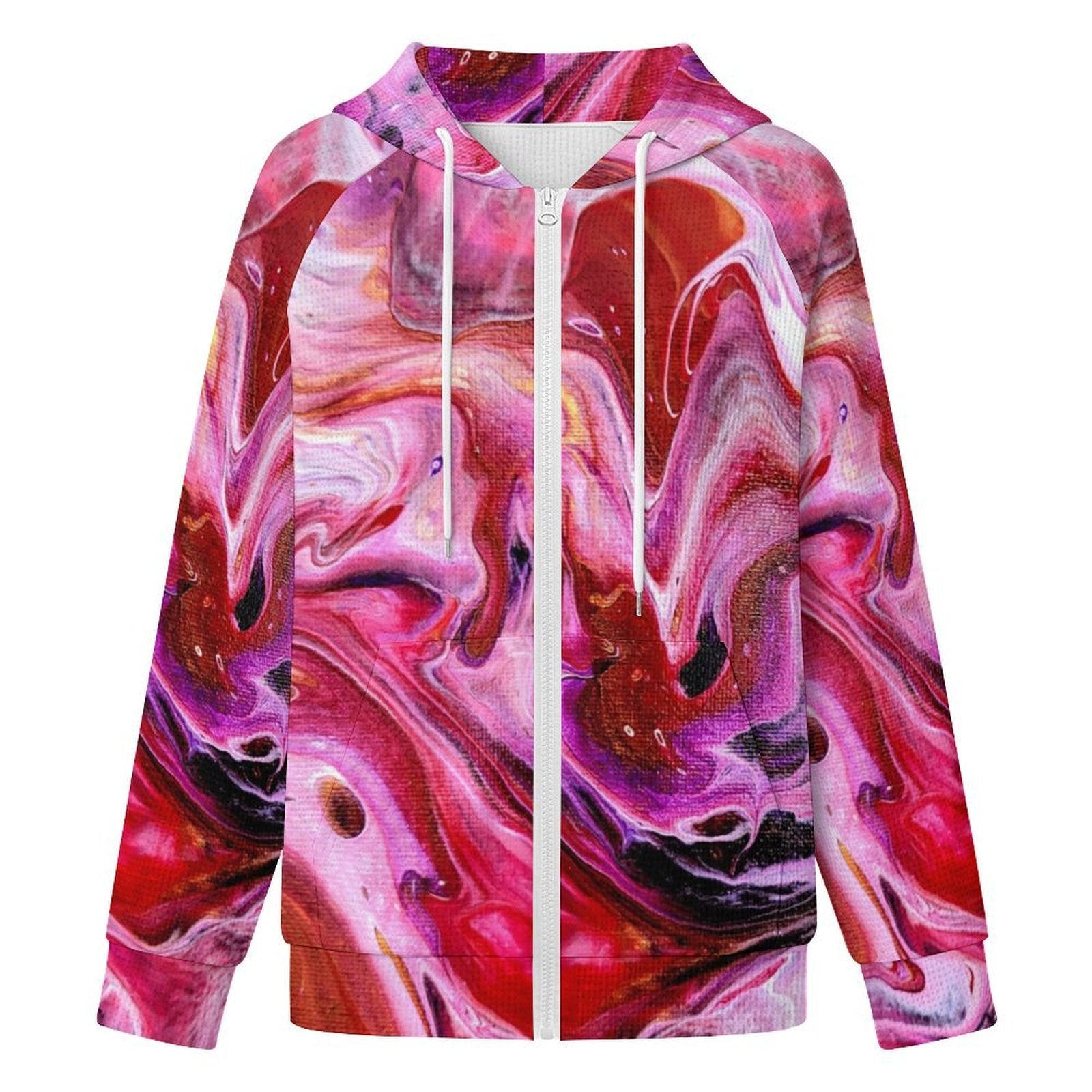 Dragon Fruit - Women's Full-zip Hoodie with Drawstring