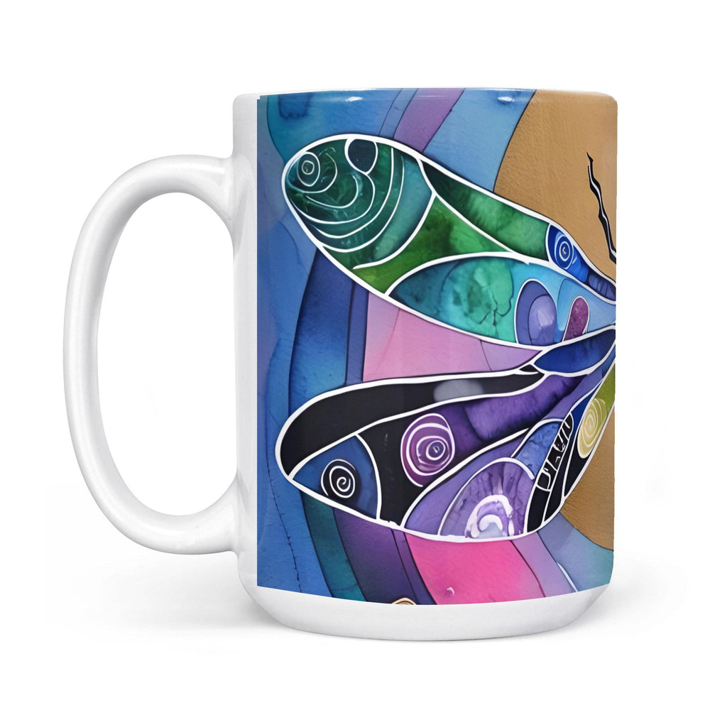 Dragonfly Sun - White Edge-to-Edge Mug (New)