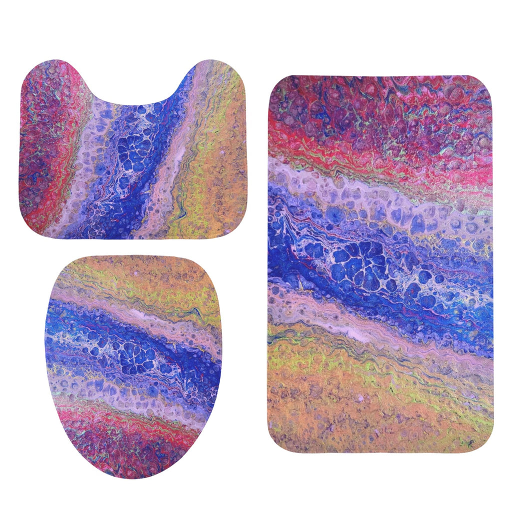 Tie Dye Delight 3-Piece Bathroom Rug Set