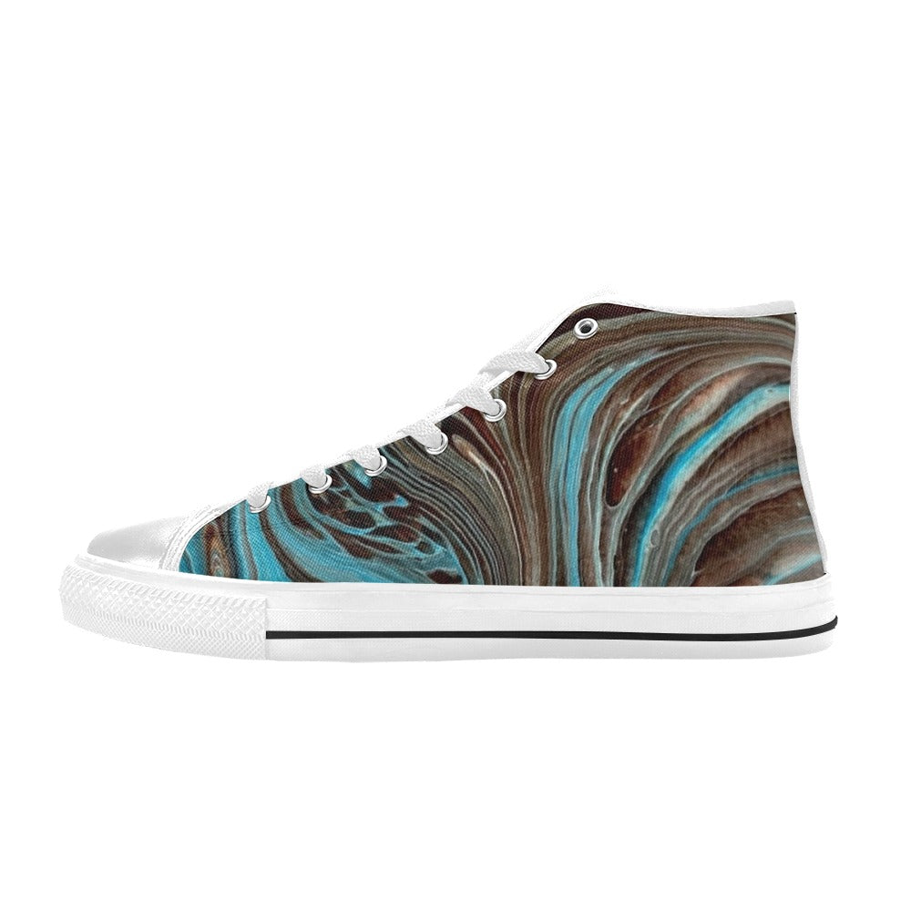 Losing My Marbles - Women's Classic High Top Canvas Shoes