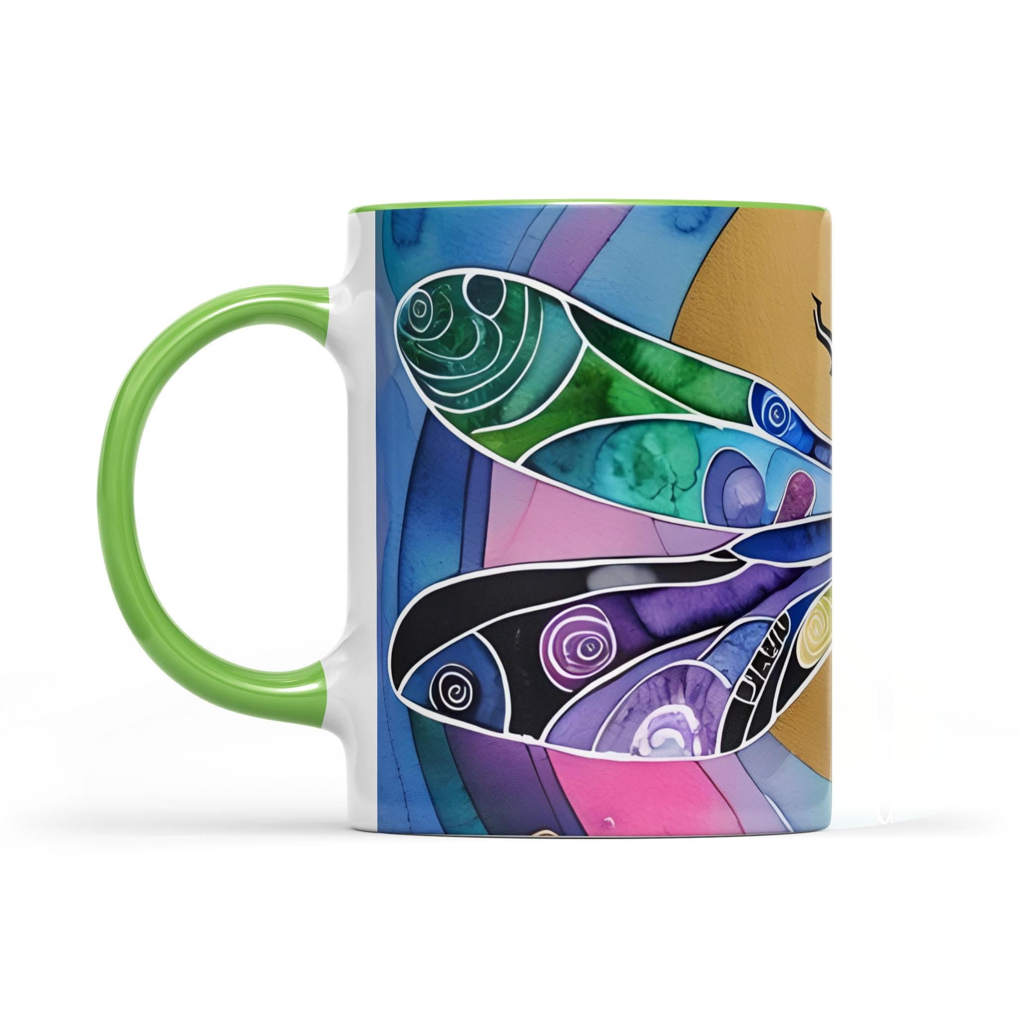 Dragonfly Sun - Accent Edge-to-Edge Mug