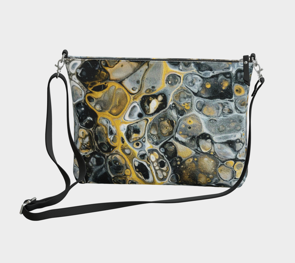 Stone Art - Vegan Leather Crossbody Purse