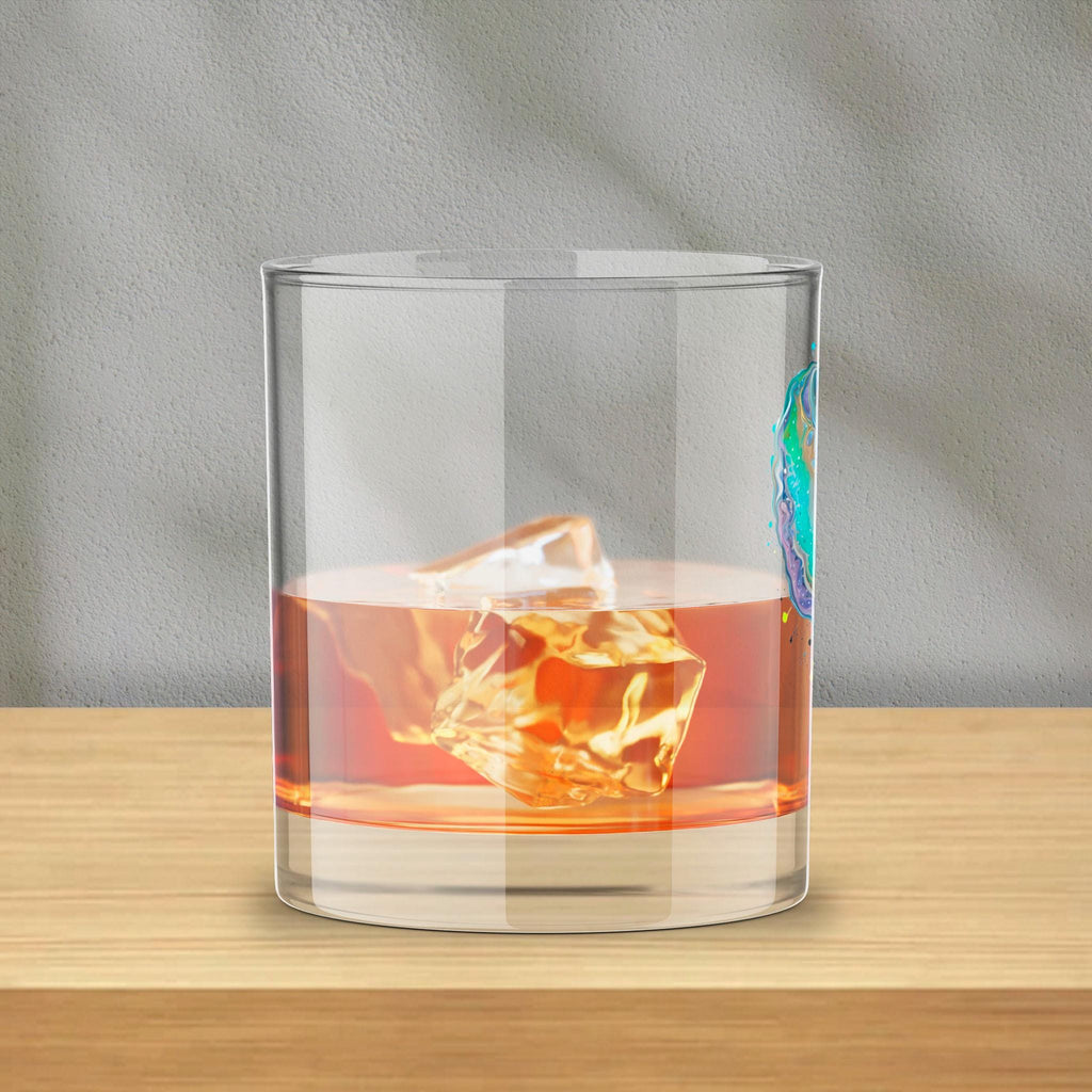 Fluid Art Heart - Whiskey Glass