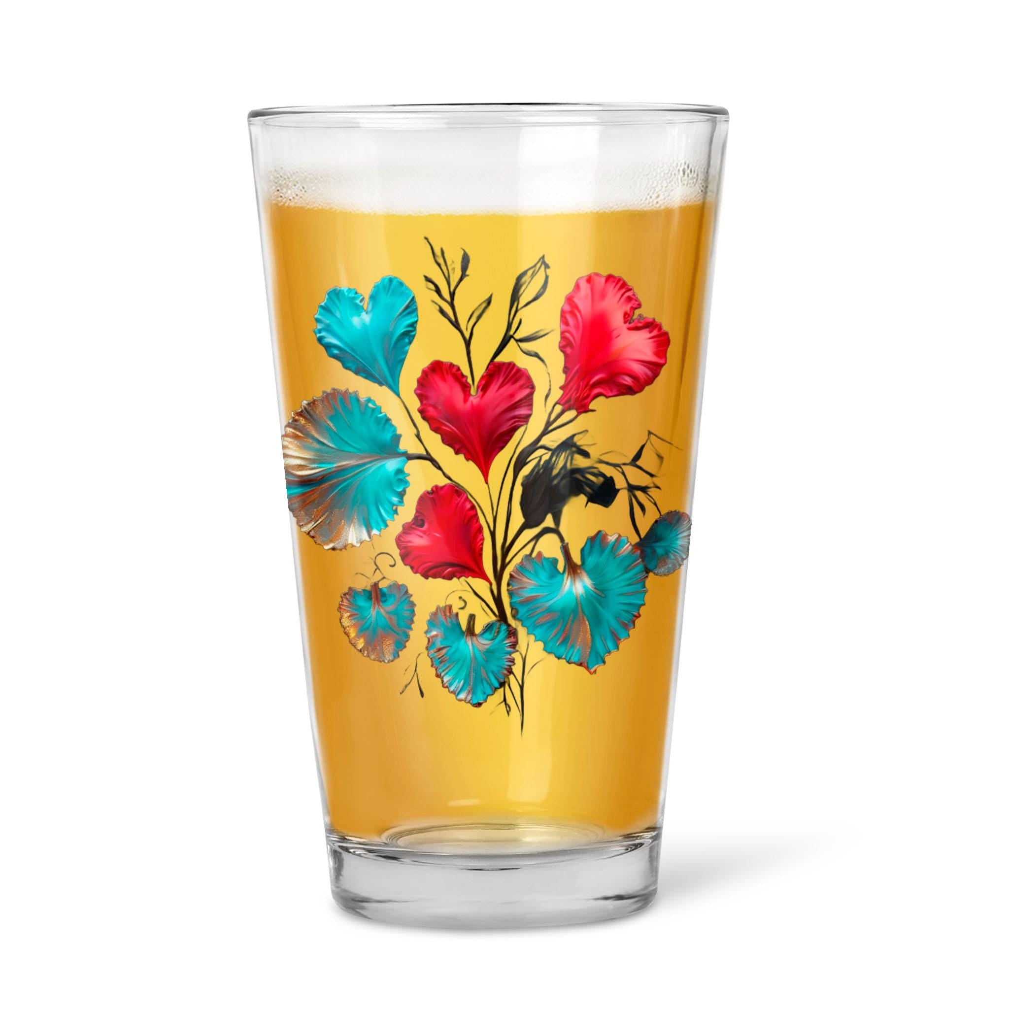 Hearts Grow Fonder - 16oz Pint Beer Glass