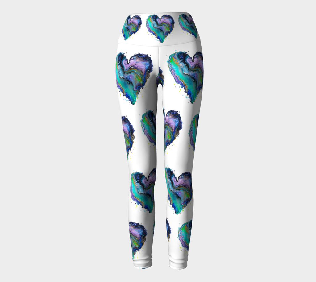Fluid Art Heart - Yoga Leggings