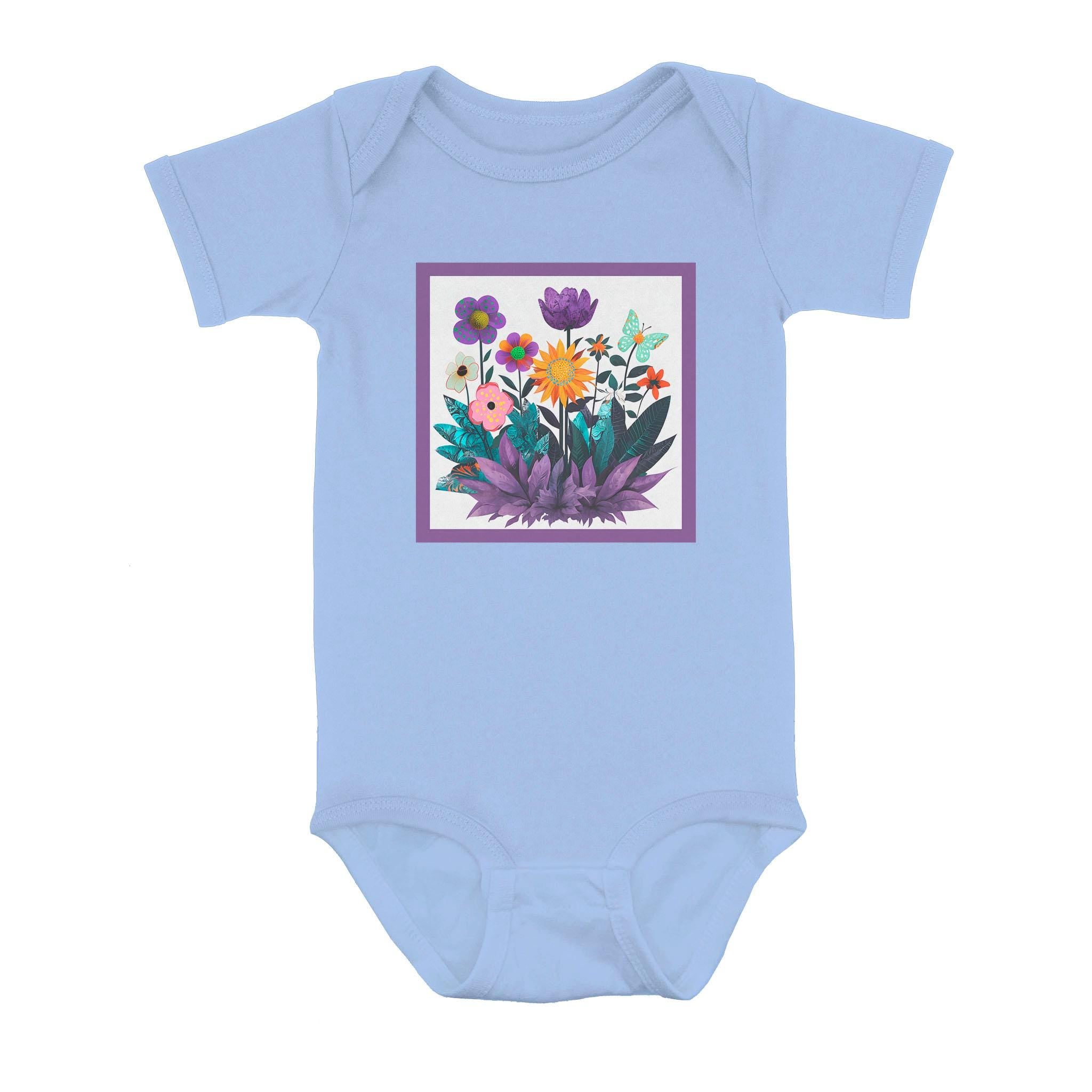 Abstract Purple Garden - Baby Onesie