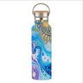 Mandala Sun - Stainless Steel Water Bottle with Bamboo Lid