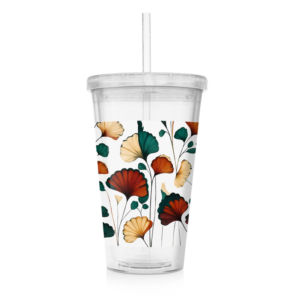 Happy Valley Pattern - Clear Acrylic Tumbler w/Straw & Lid
