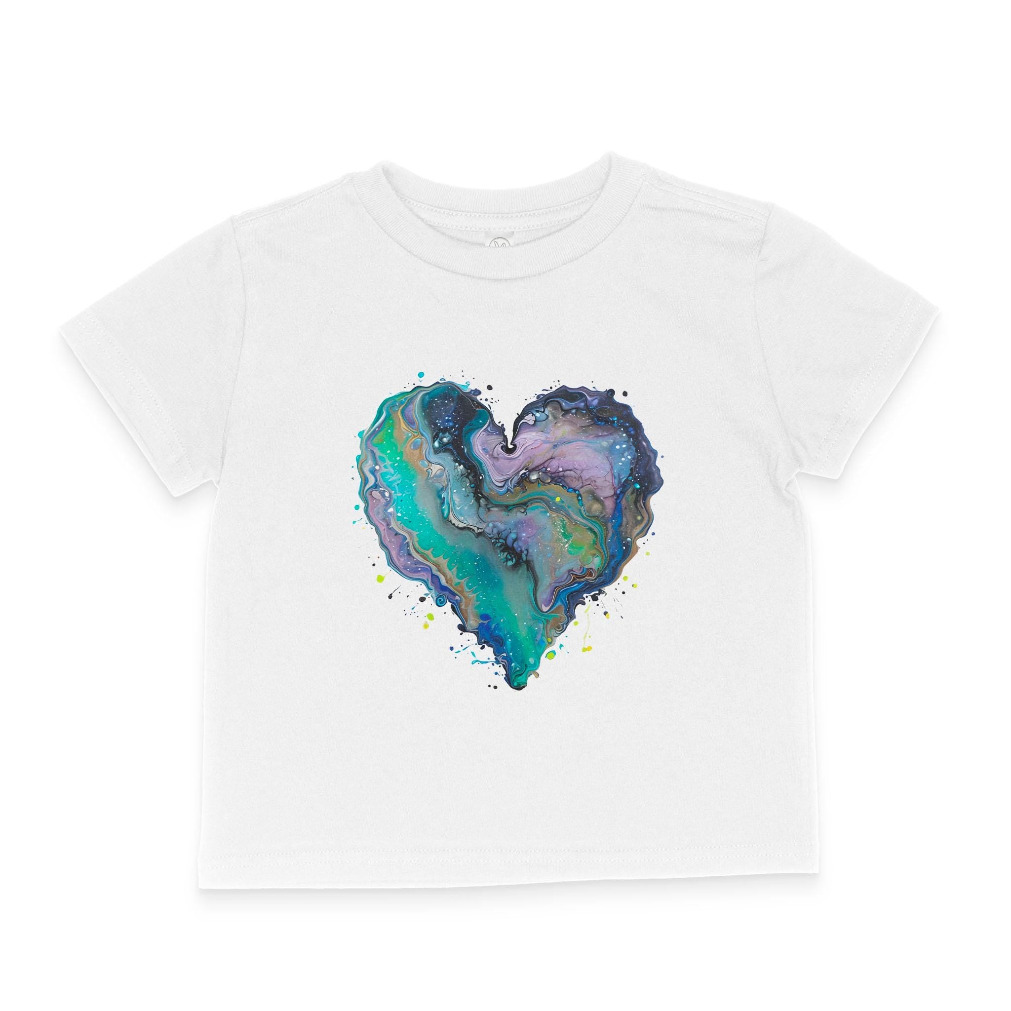 Fluid Art Heart (1) - Toddler T-Shirt