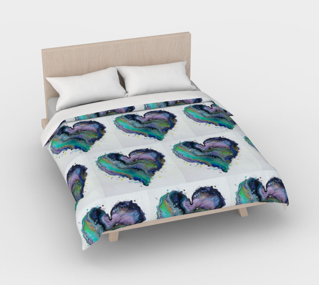Fluid Art Heart - Duvet Cover