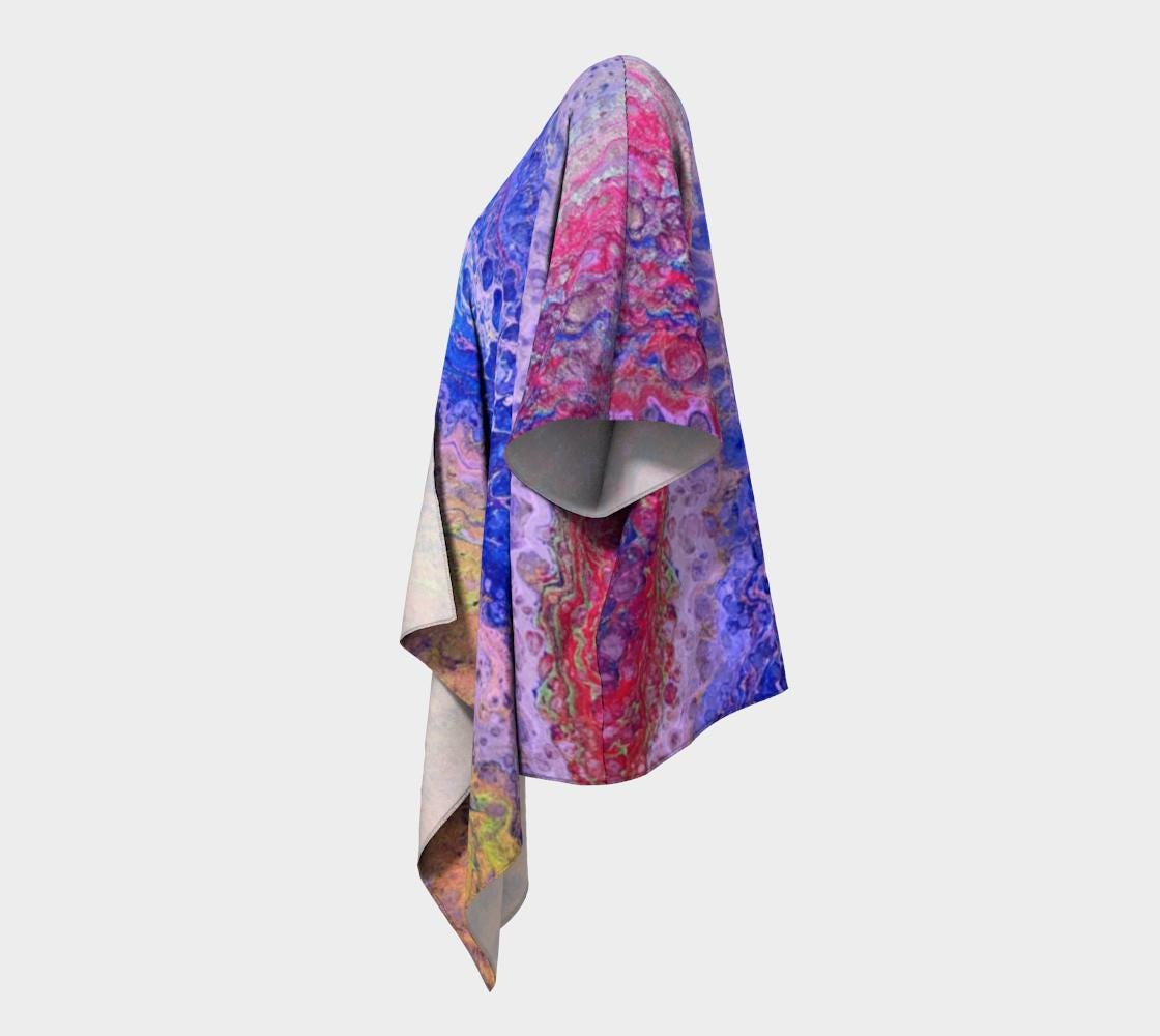 Tie Dye Delight Draped Kimono