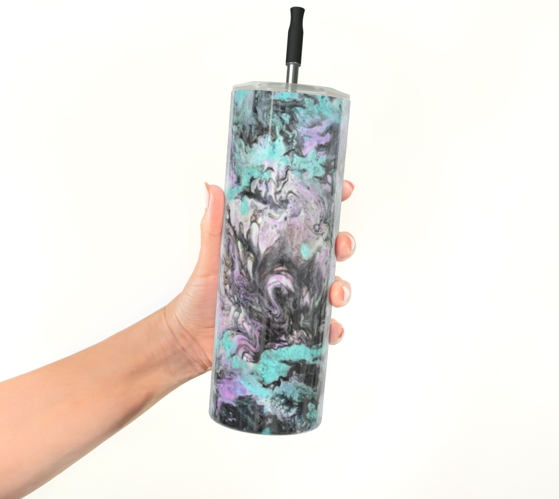 Turquoise Splash - Stainless Steel Tumbler