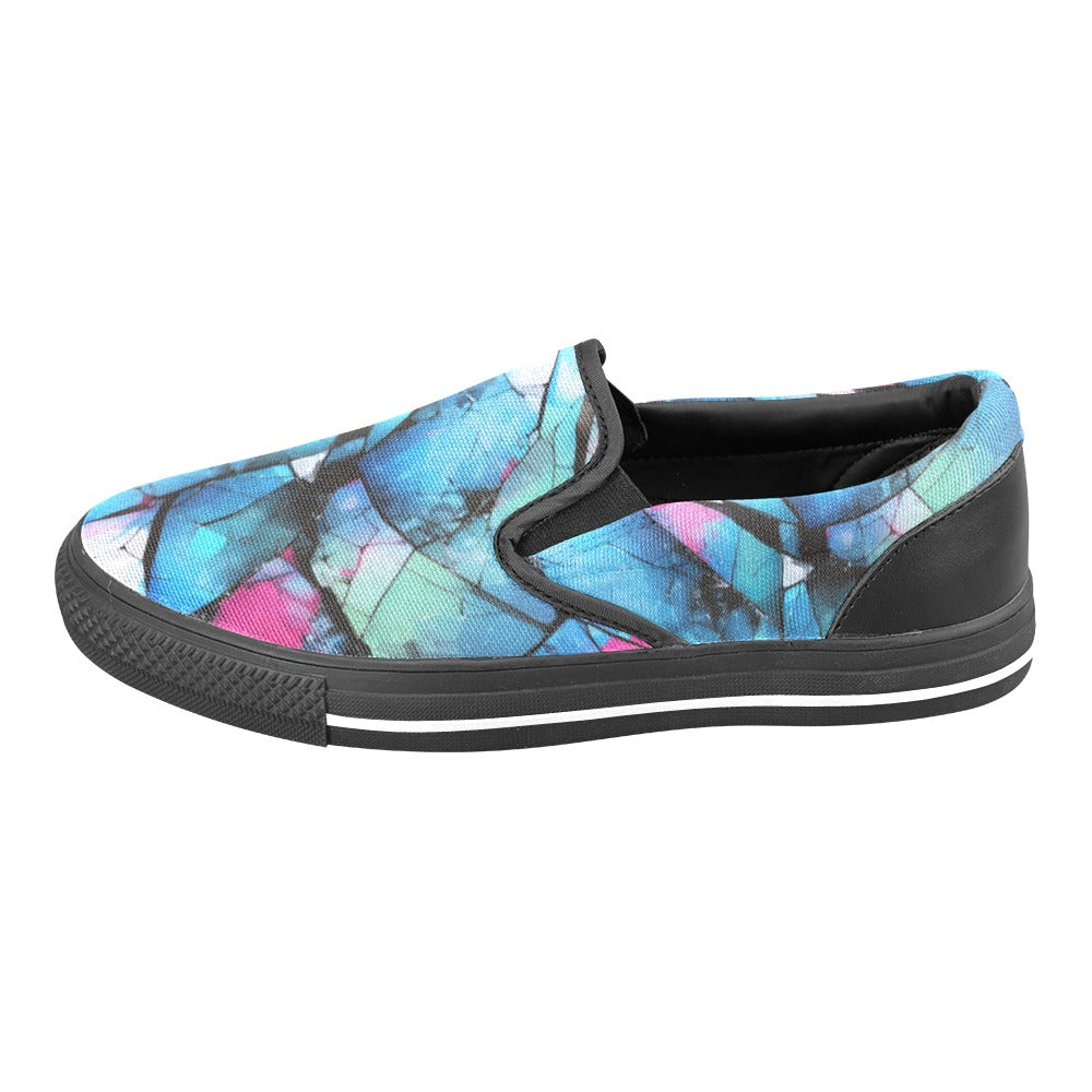 Mystical Mosaic - Women's Canvas Slip Ons