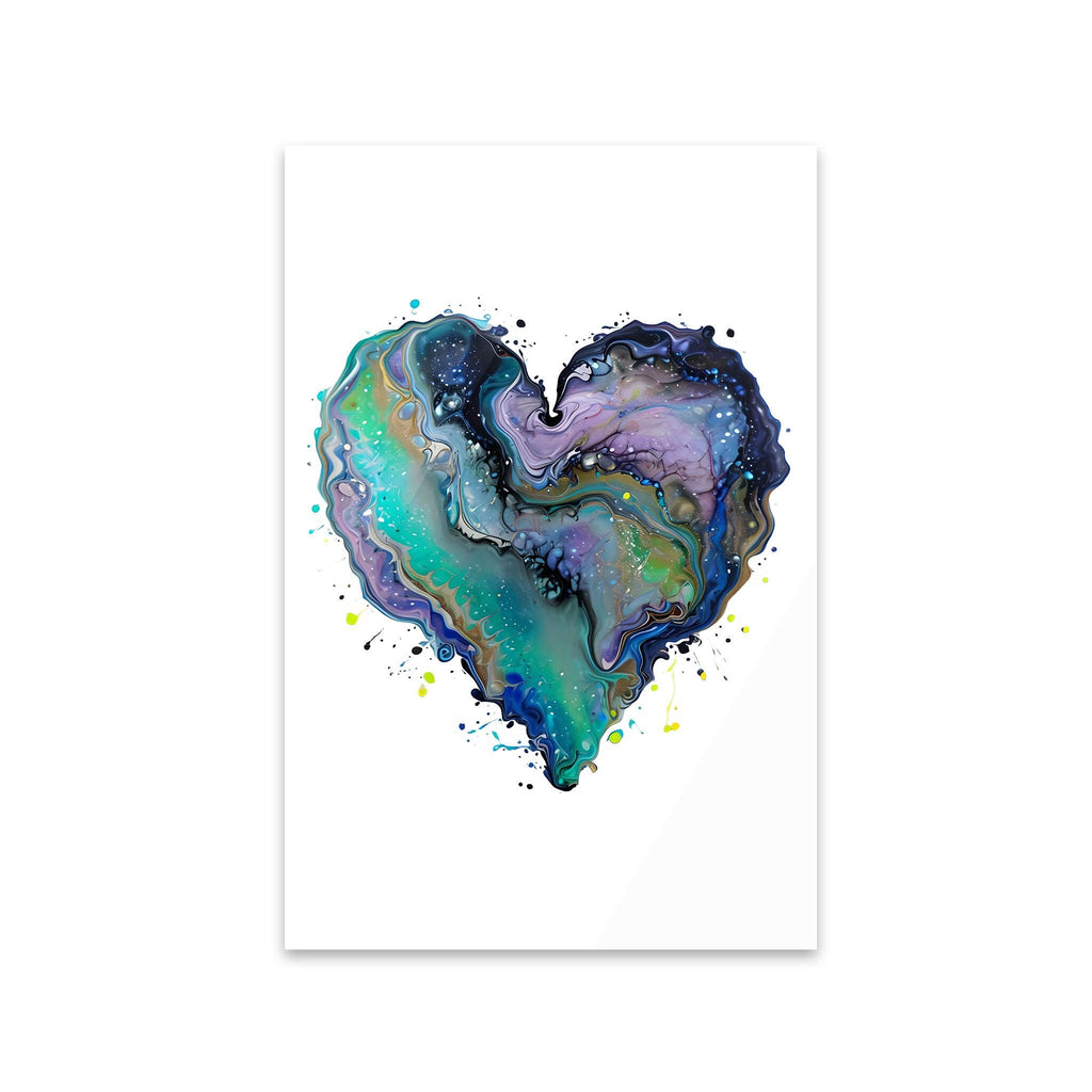 Fluid Art Heart (1) - Acrylic Print