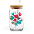 Hearts Grow Fonder - 16oz Glass Can with Bamboo Lid & Straw