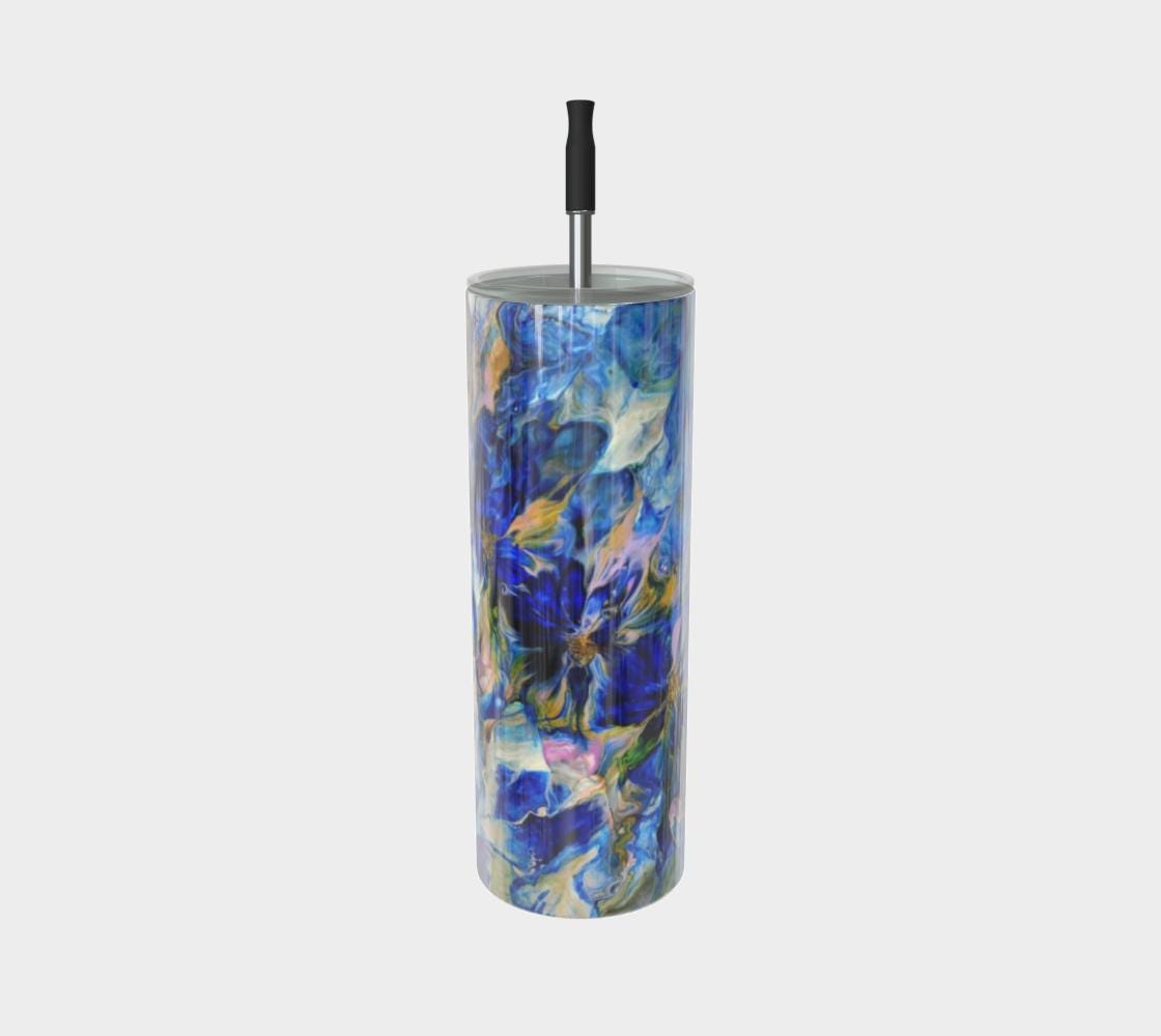 Royal Blue Garden Stainless Steel Tumbler
