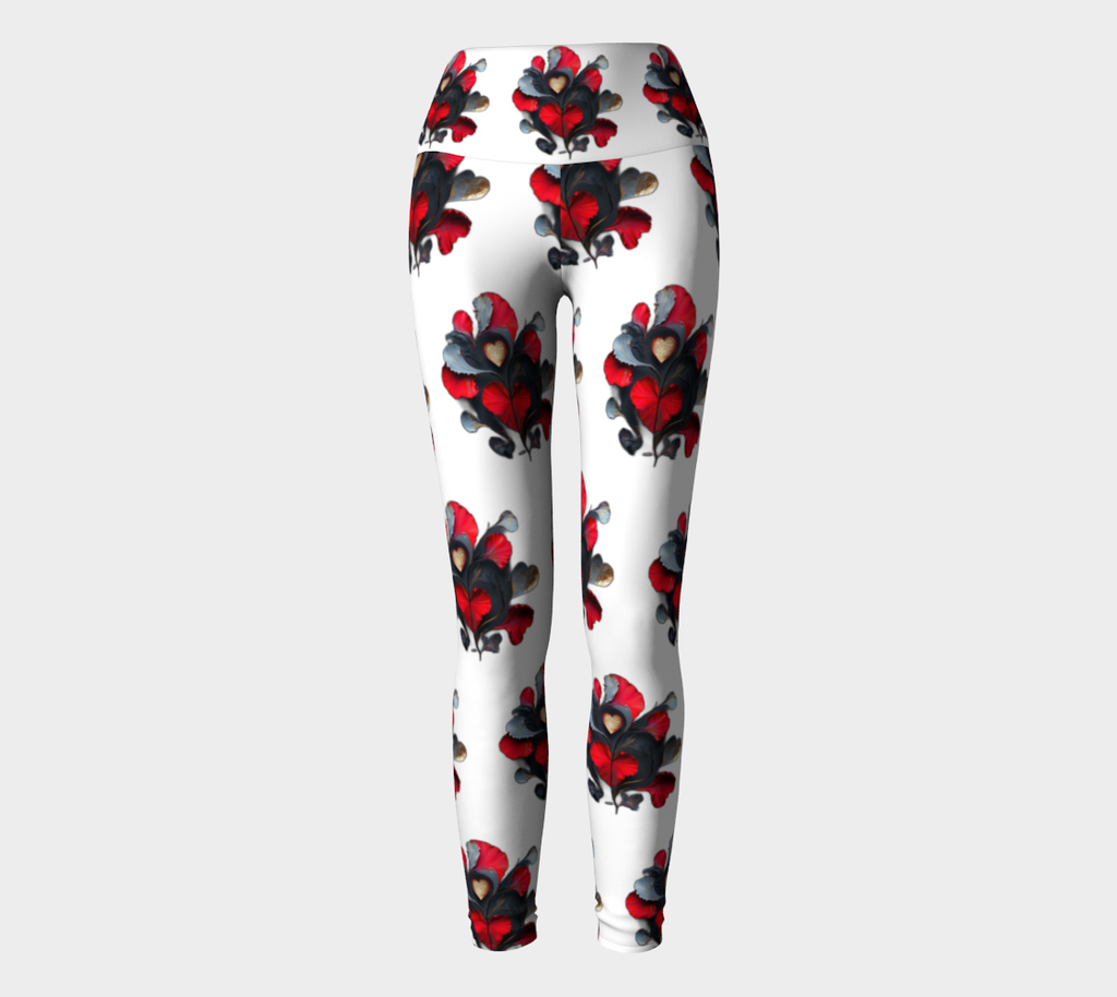 Vibrant Abstract Heart - Yoga Leggings