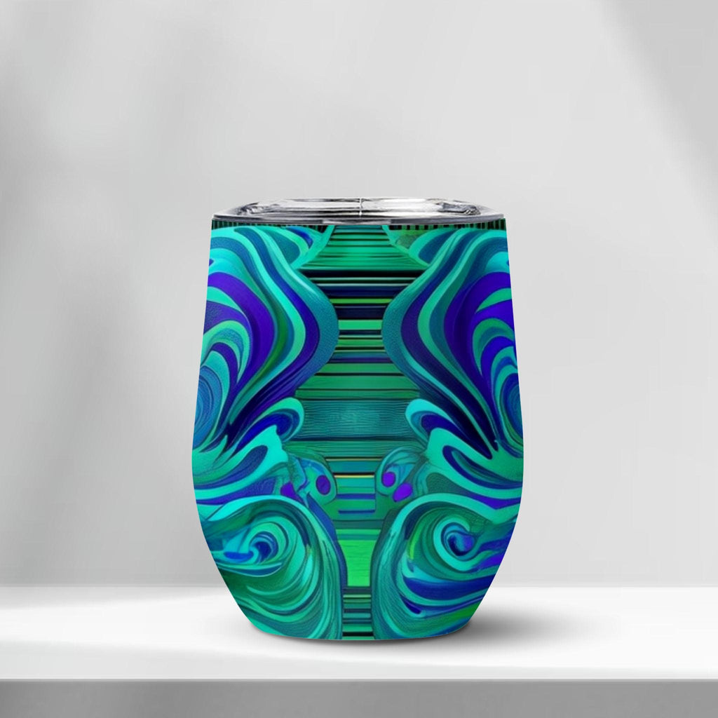 Dreamy Spirals - Edge-to-Edge Wine Tumbler