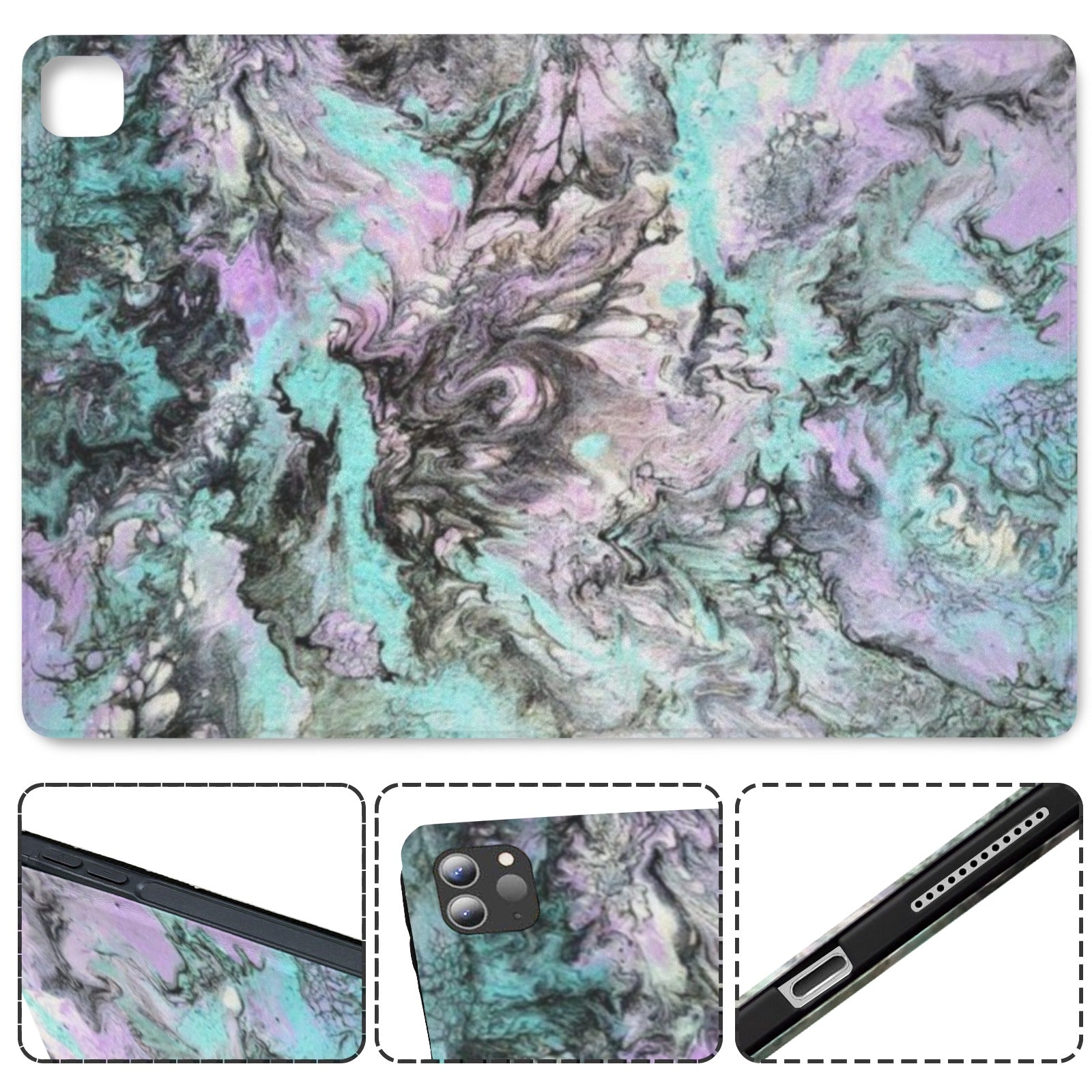 Turquoise Splash Protective Case for iPad Pro (11-inch)