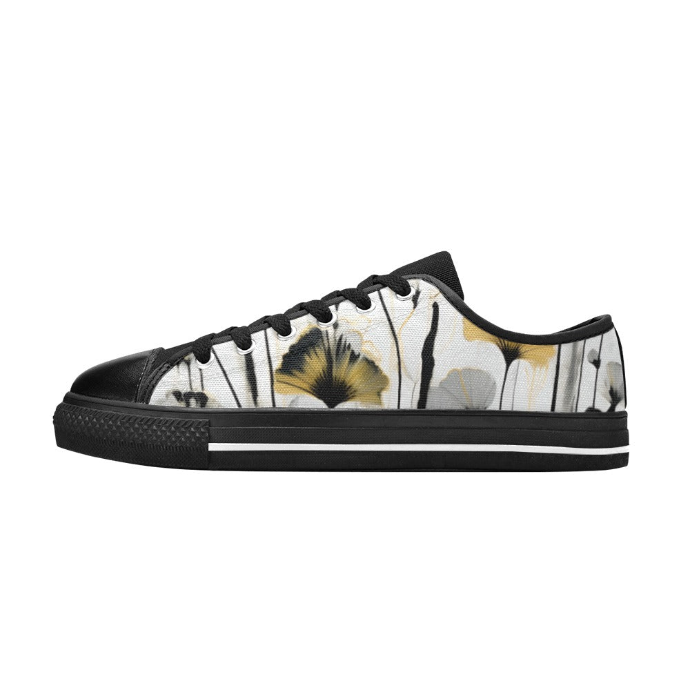 Golden Ginkgo - Women's Classic Canvas Shoes
