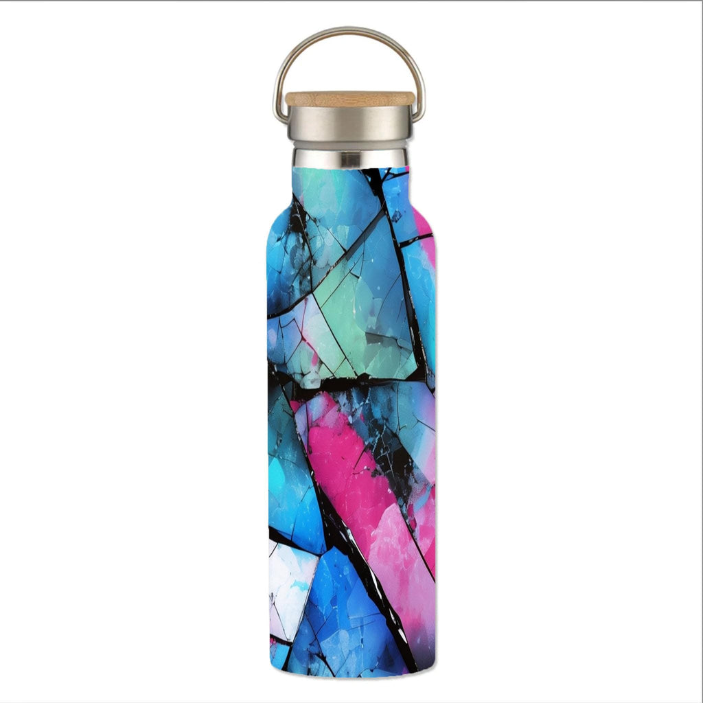 Mystical Mosaic - Stainless Steel Water Bottle with Bamboo Lid
