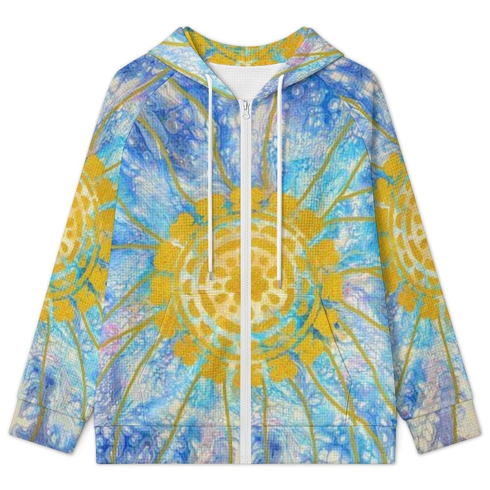 Serenity - Women's Full-zip Hoodie with Drawstring