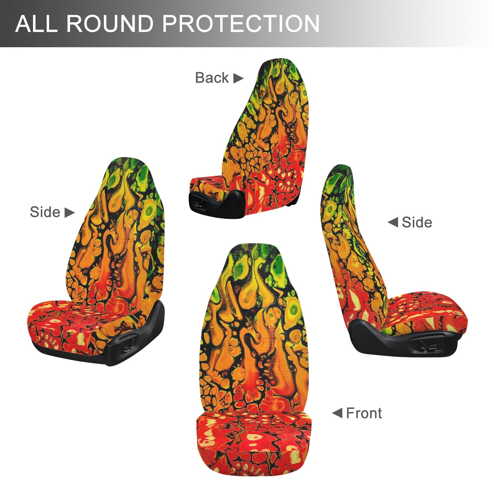 Fire Car Seat Covers (Set of 2)