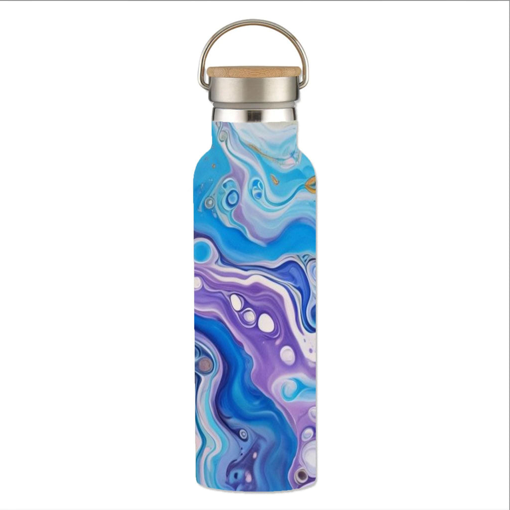 Mandala Sun - Stainless Steel Water Bottle with Bamboo Lid