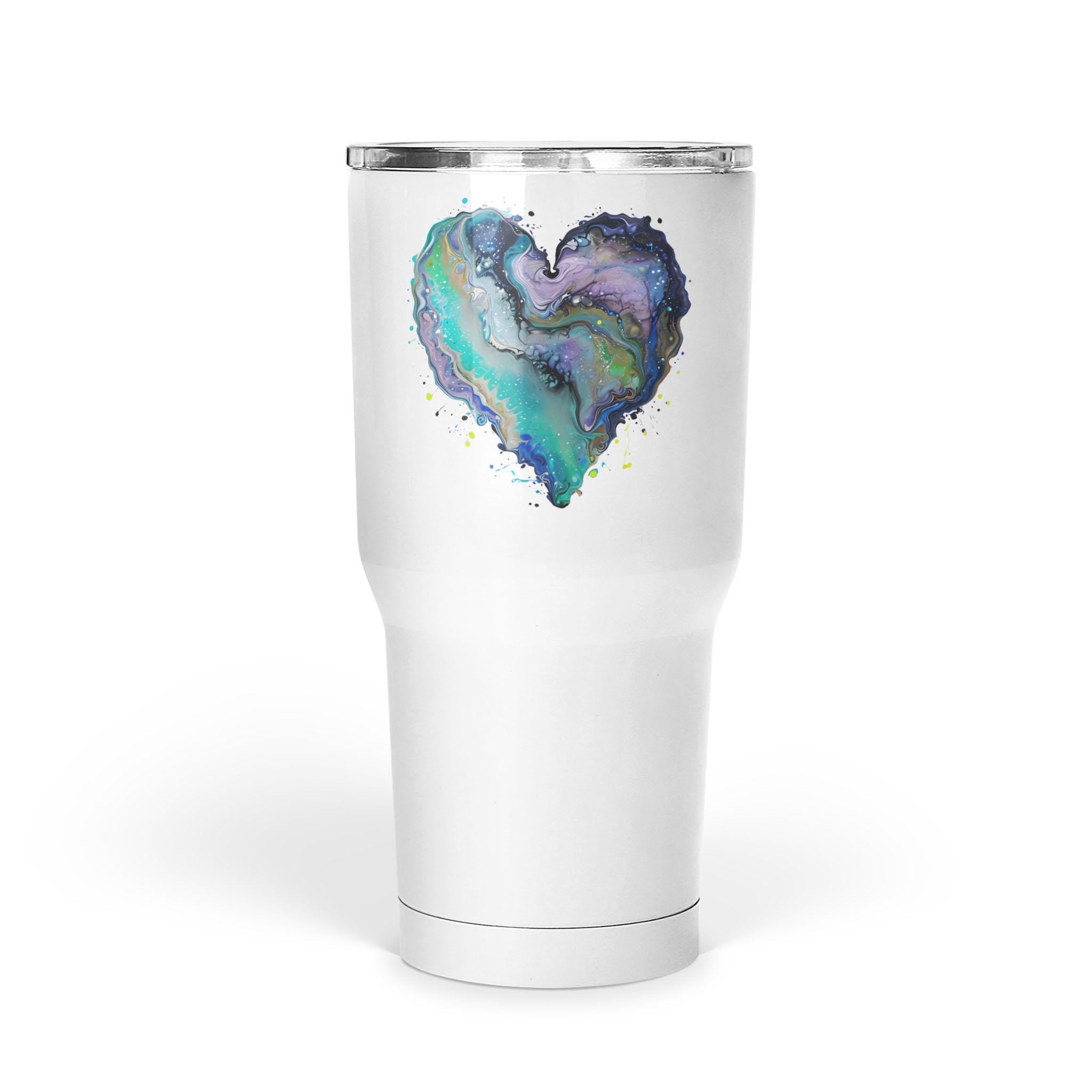 Fluid Art Heart - Large Tumbler