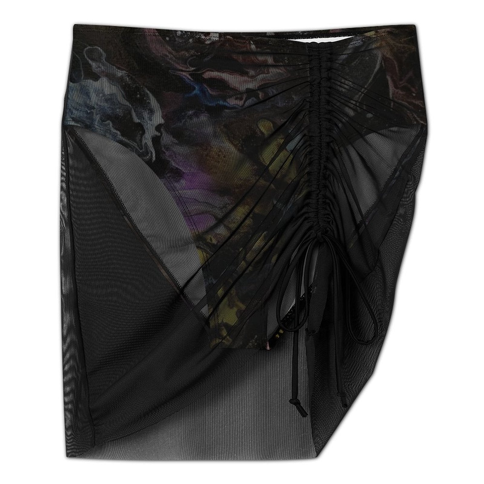 Seline - Design Women's Mesh Drawstring Skirt and Swimsuit Set