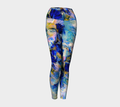 Royal Blue Garden- Yoga Leggings