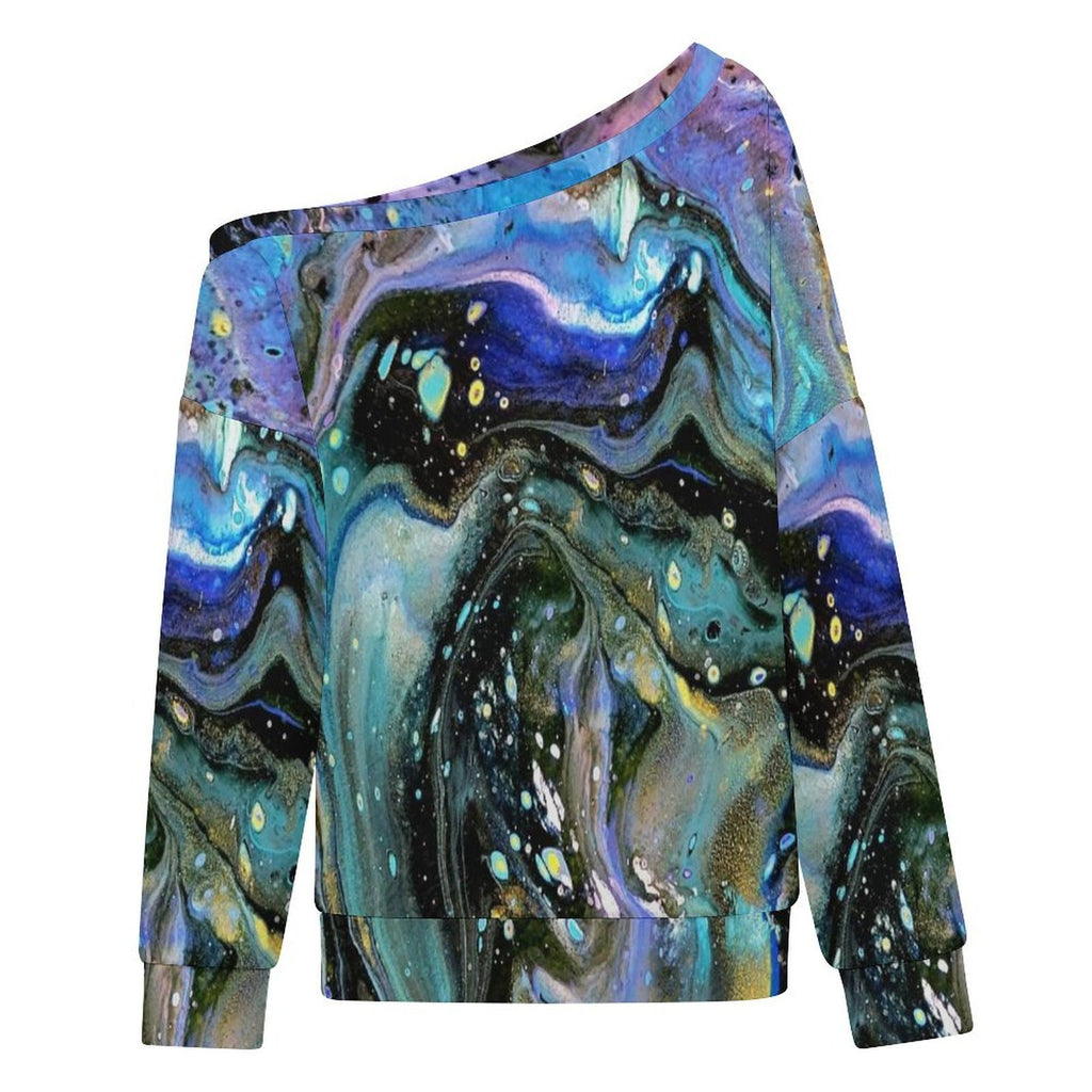 The Face Women's Off-shoulder Long Sleeve Sweatshirt