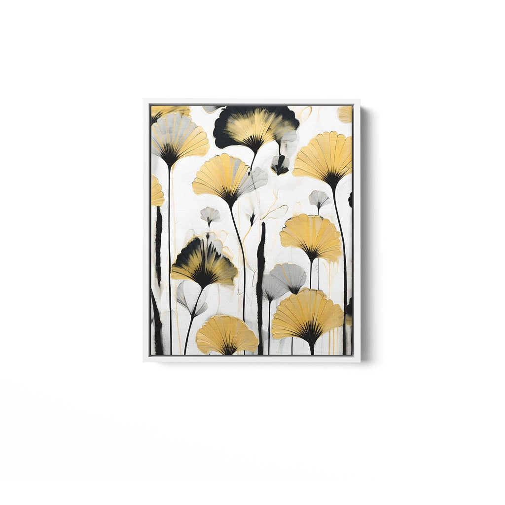 Golden Ginkgo - Framed Matte Canvas